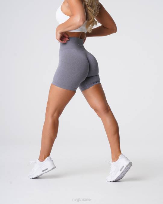 Women NVGTN Grey Fitness Pro Seamless Shorts NV6T358