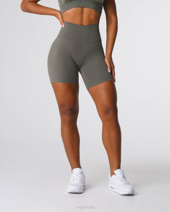 Women NVGTN Khaki Green Fitness Signature 2.0 Shorts NV6T458