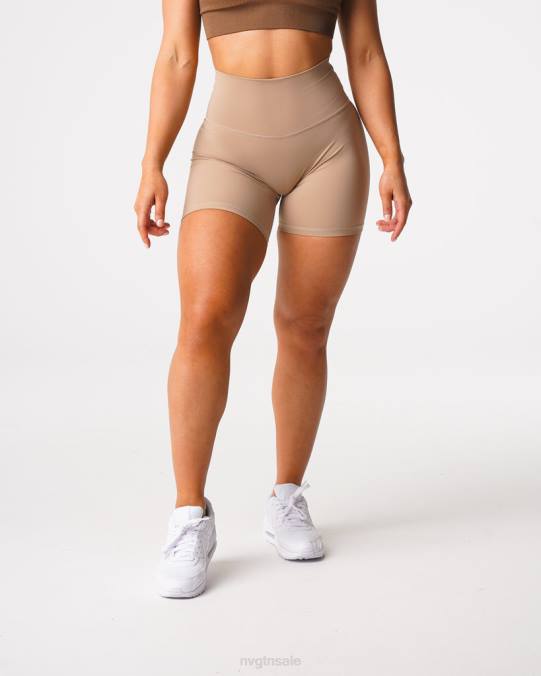 Women NVGTN Latte Fitness Signature 2.0 Shorts NV6T457