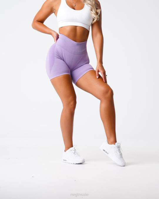 Women NVGTN Lilac Fitness Contour Seamless Shorts NV6T349
