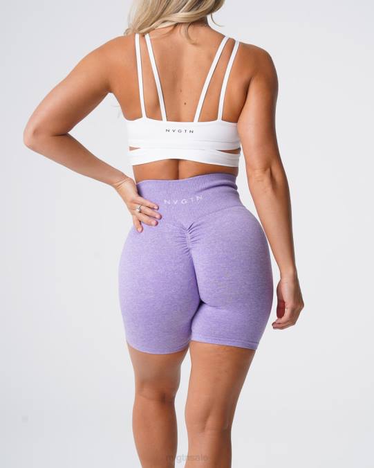 Women NVGTN Lilac Fitness Scrunch Seamless Shorts NV6T420