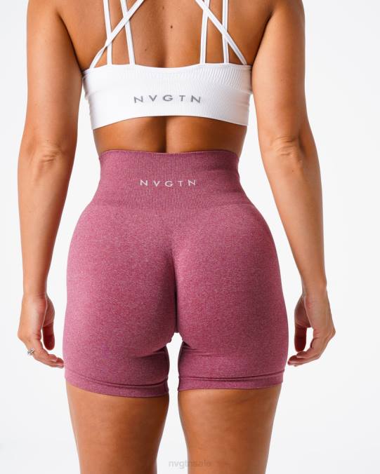 Women NVGTN Maroon Fitness Pro Seamless Shorts NV6T385