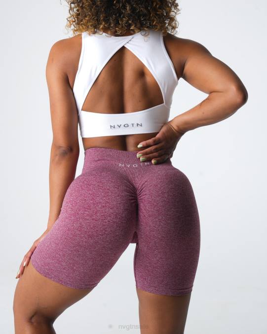 Women NVGTN Maroon Fitness Scrunch Seamless Shorts NV6T410