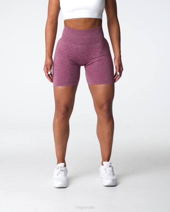 Women NVGTN Maroon Fitness Scrunch Seamless Shorts NV6T410