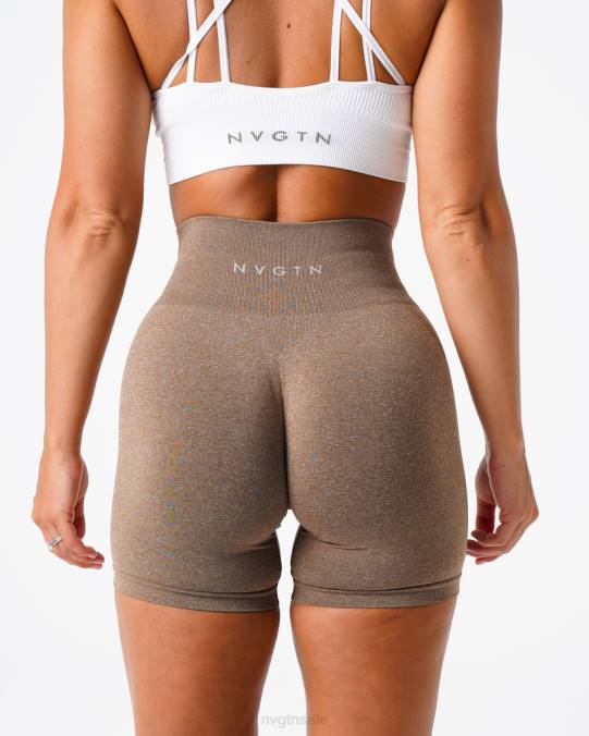 Women NVGTN Mocha Fitness Pro Seamless Shorts NV6T387