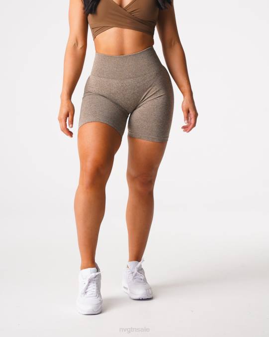 Women NVGTN Mocha Fitness Scrunch Seamless Shorts NV6T418