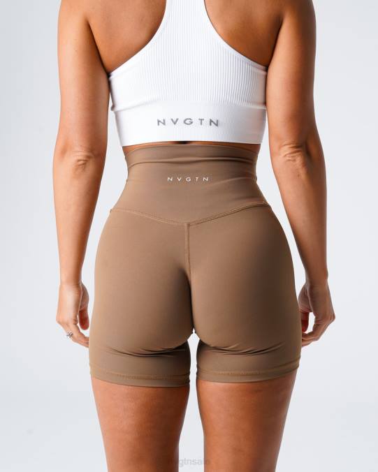 Women NVGTN Mocha Fitness Signature 2.0 Shorts NV6T456