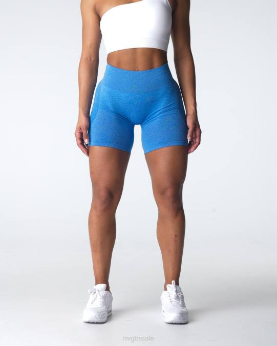 Women NVGTN Ocean Blue Fitness Contour Seamless Shorts NV6T340