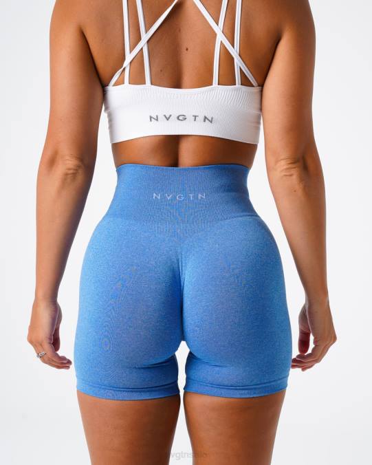 Women NVGTN Ocean Blue Fitness Pro Seamless Shorts NV6T389