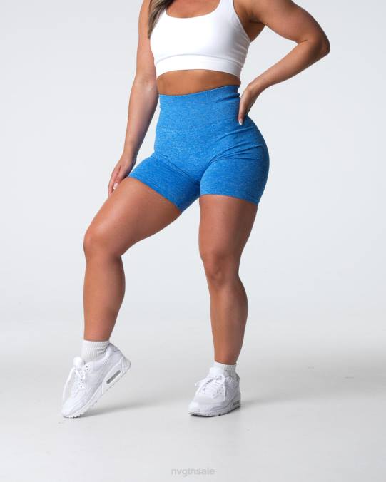 Women NVGTN Ocean Blue Fitness Scrunch Seamless Shorts NV6T412