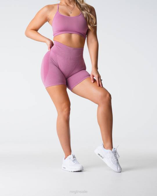 Women NVGTN Pastel Pink Fitness Contour Seamless Shorts NV6T356
