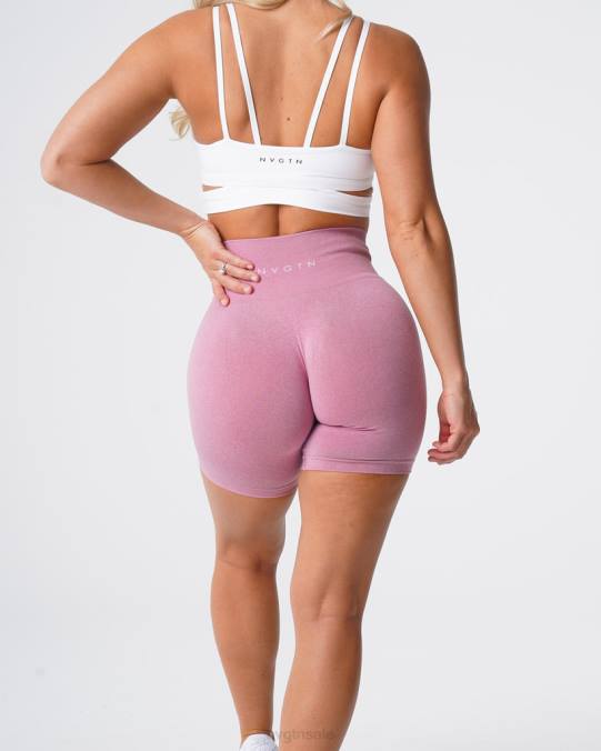 Women NVGTN Pastel Pink Fitness Pro Seamless Shorts NV6T384