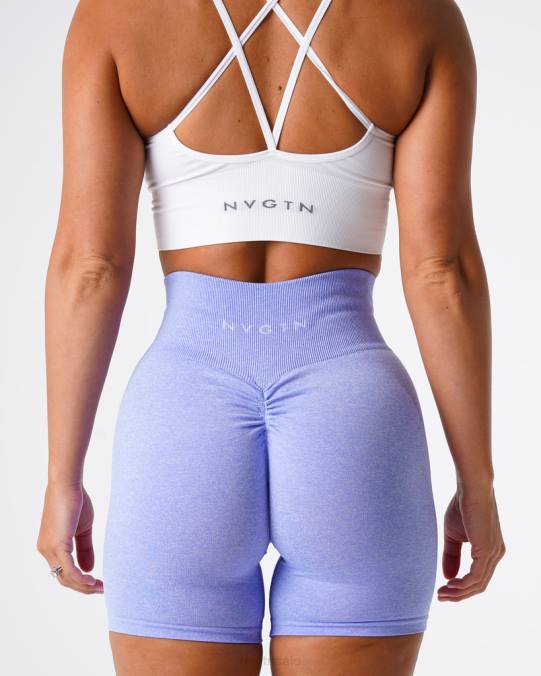Women NVGTN Periwinkle Fitness Scrunch Seamless Shorts NV6T422