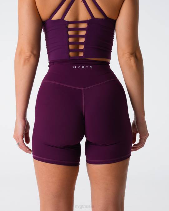 Women NVGTN Plum Fitness Signature 2.0 Shorts NV6T436