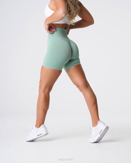 Women NVGTN Sage Green Fitness Pro Seamless Shorts NV6T363