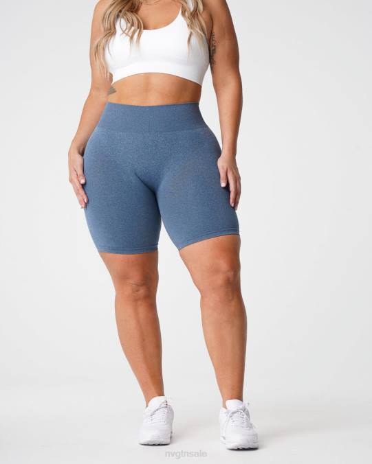 Women NVGTN Slate Blue Fitness Pro Seamless Shorts NV6T371