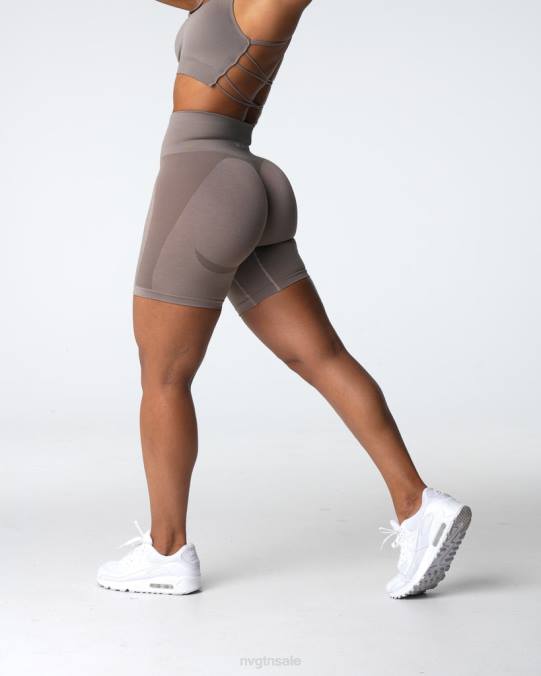 Women NVGTN Taupe Fitness Contour 2.0 Seamless Shorts NV6T320