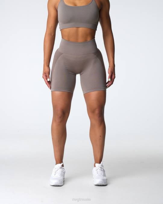 Women NVGTN Taupe Fitness Contour 2.0 Seamless Shorts NV6T320