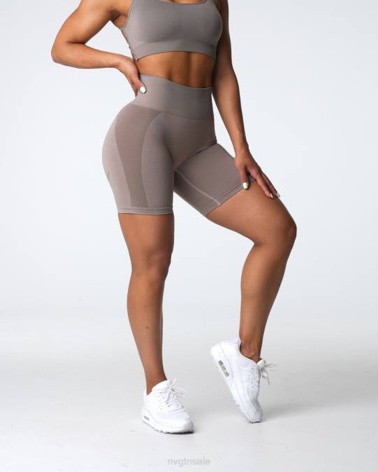 Women NVGTN Taupe Fitness Contour 2.0 Seamless Shorts NV6T320