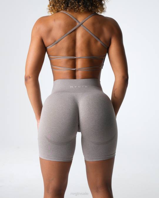 Women NVGTN Taupe Fitness Contour Seamless Shorts NV6T324