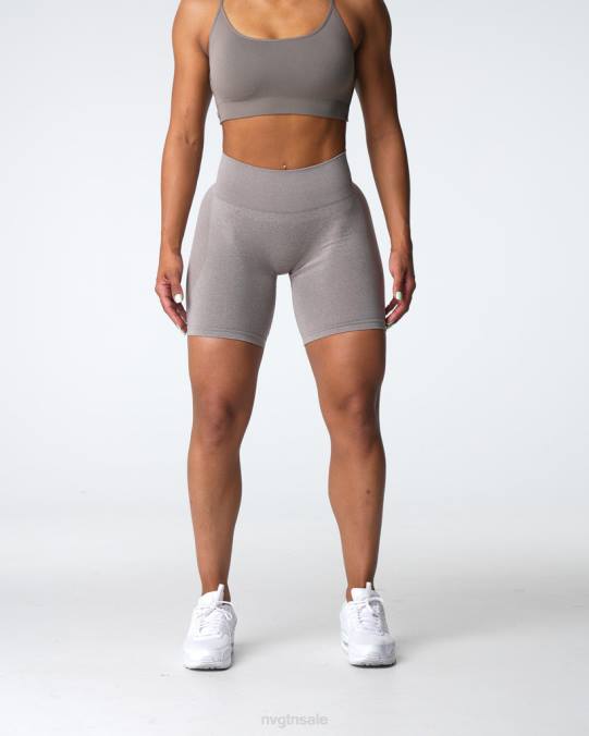 Women NVGTN Taupe Fitness Contour Seamless Shorts NV6T324