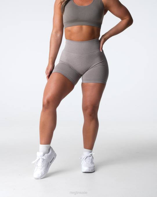 Women NVGTN Taupe Fitness Pro Seamless Shorts NV6T359