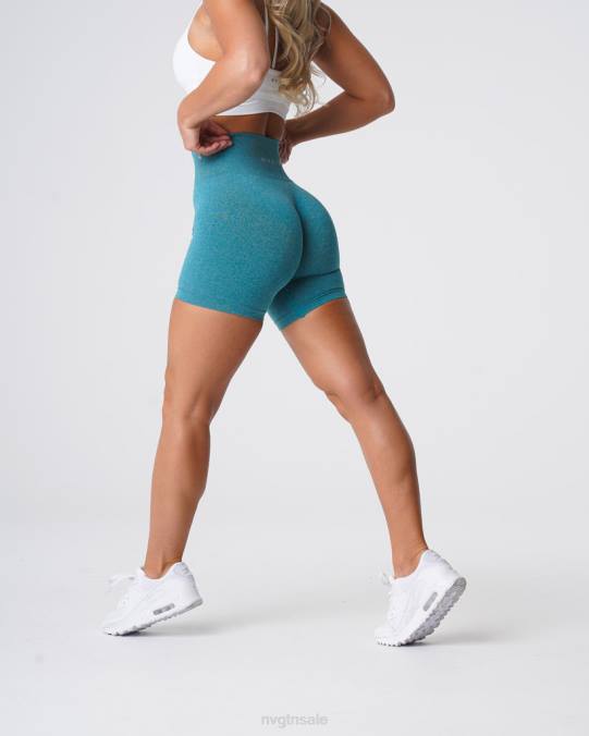 Women NVGTN Teal Fitness Pro Seamless Shorts NV6T380