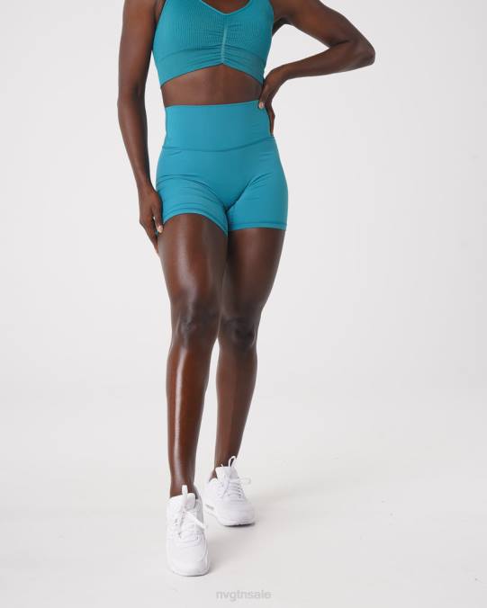 Women NVGTN Teal Fitness Signature 2.0 Shorts NV6T464