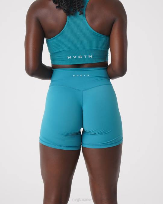 Women NVGTN Teal Fitness Signature 2.0 Shorts NV6T464