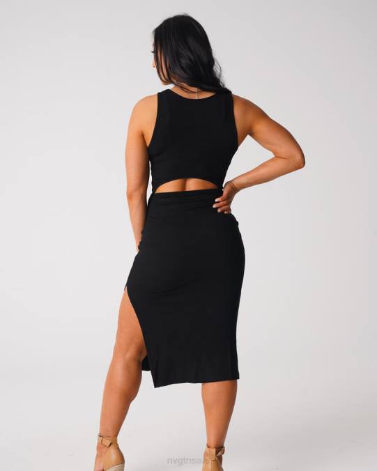 Women NVGTN Black Lifestyle Lost In Paradise Maxi Dress NV6T718