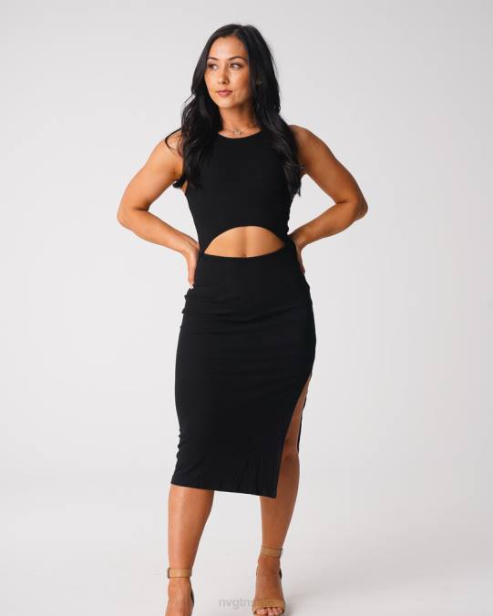 Women NVGTN Black Lifestyle Lost In Paradise Maxi Dress NV6T718