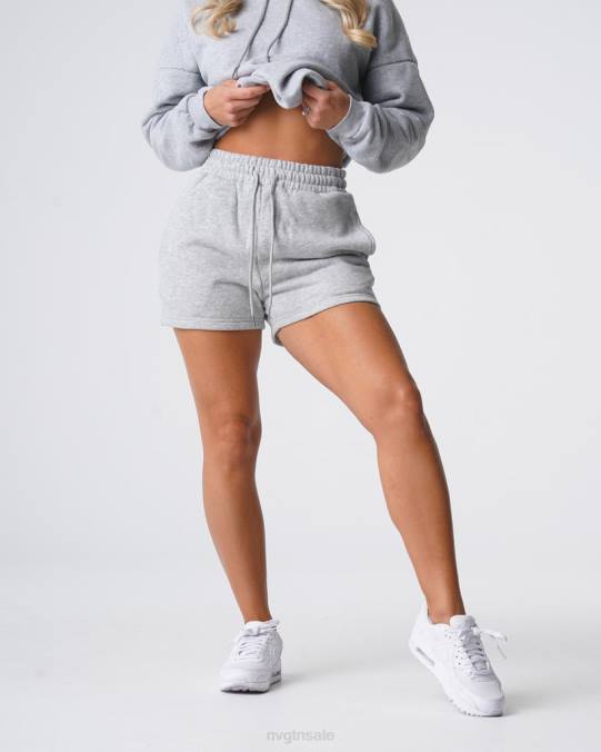 Women NVGTN Grey Lifestyle Essential Lounge Shorts NV6T739