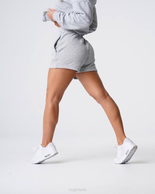 Women NVGTN Grey Lifestyle Essential Lounge Shorts NV6T739
